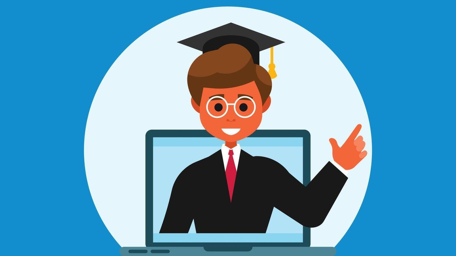 Digital learning and online education concept